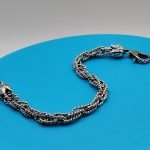 Unique Twisted Links 925 Sterling Silver Bracelet 5x5 mm - Image 2