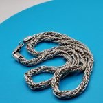 Twisted Foxtail Solid Necklace 925 Silver 5x5 mm - Image 3