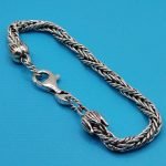 Twisted Foxtail Bracelet – Tulip Ends 5x5 mm 925 Sterling Silver