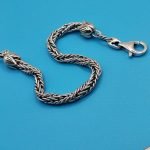 Twisted Foxtail Bracelet – Tulip Ends 5x5 mm 925 Sterling Silver - Image 2