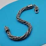 Unique Twisted Woven 925 Sterling Silver Bracelet 7x7 mm - Image 2