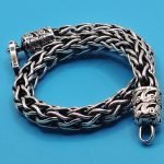 Solid Bali Woven Bracelet 925 Sterling Silver 7x7 mm