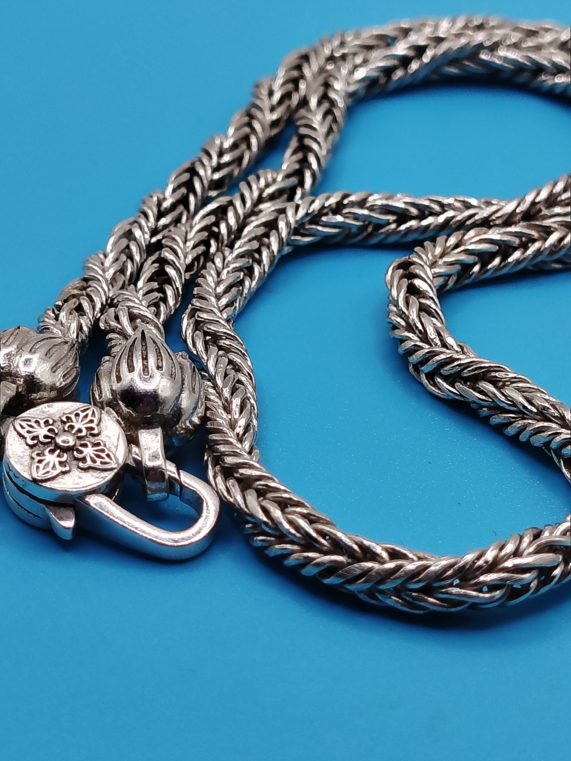 925 Solid Sterling Silver Twisted Bali Woven Chain 5x5 mm