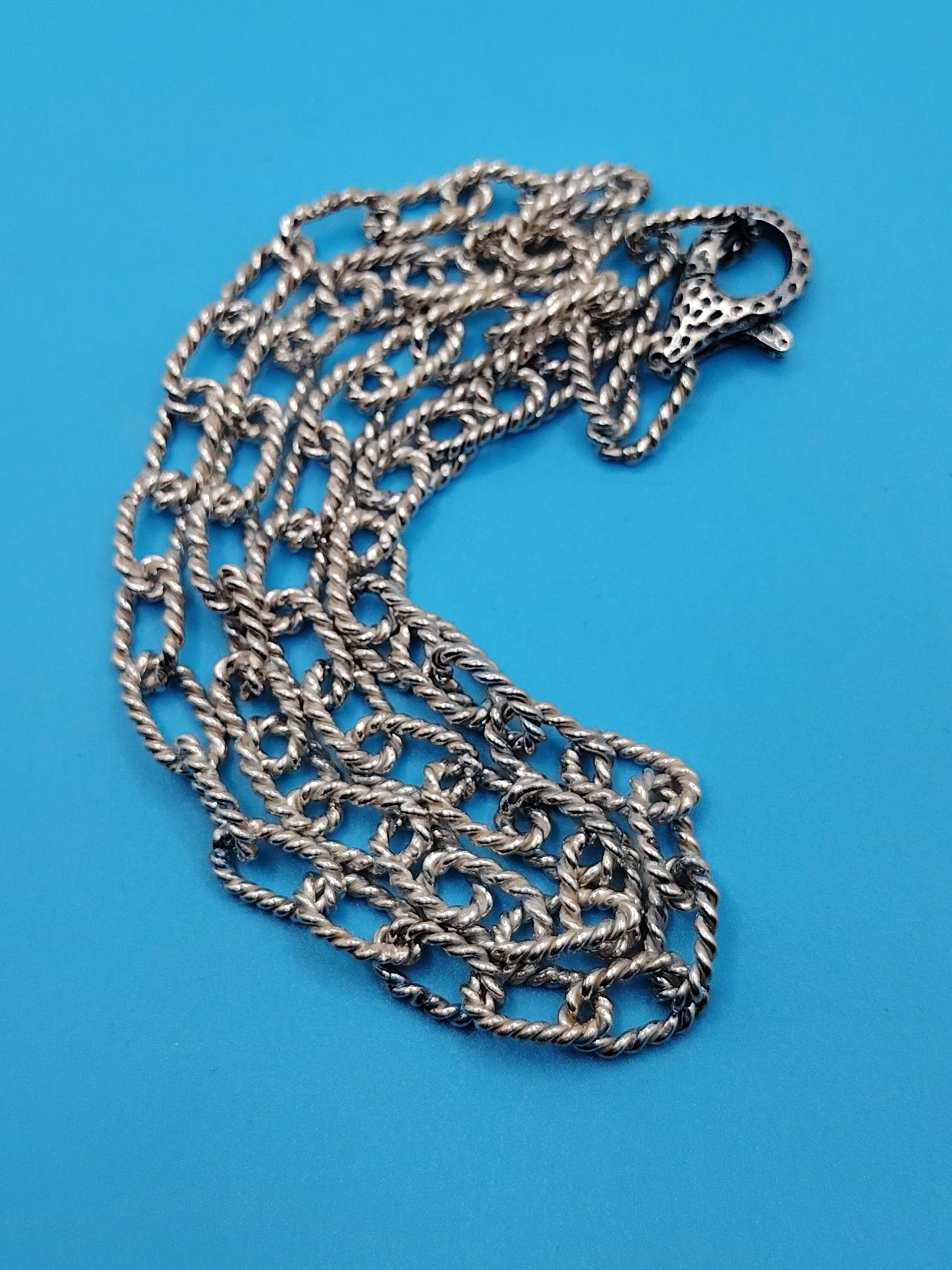 925 Sterling Silver Chain Twisted Wire Oval 6 mm