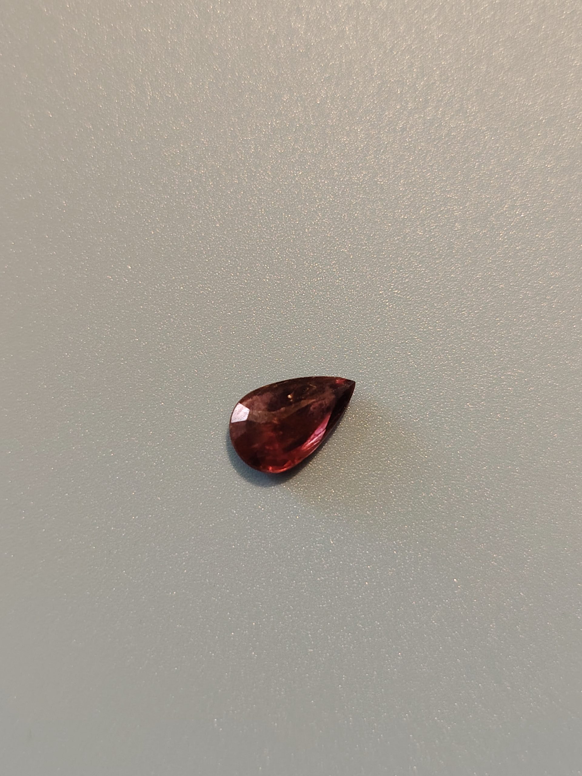 1.97 ct Pear Reddish Purple Sapphire 10.5 × 6.5 mm  Unheated Mozambique