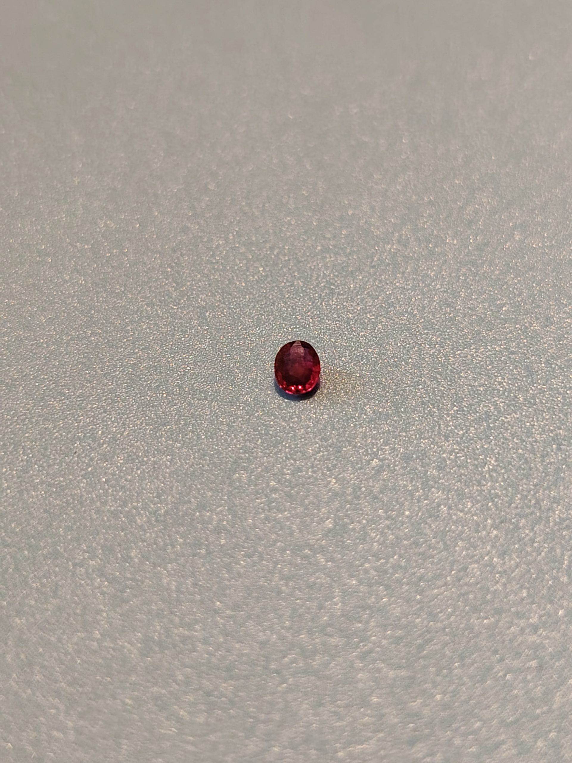 0.12 ct Oval Pinkish Red Ruby 3.5×2.8 mm Unheated Madagascar