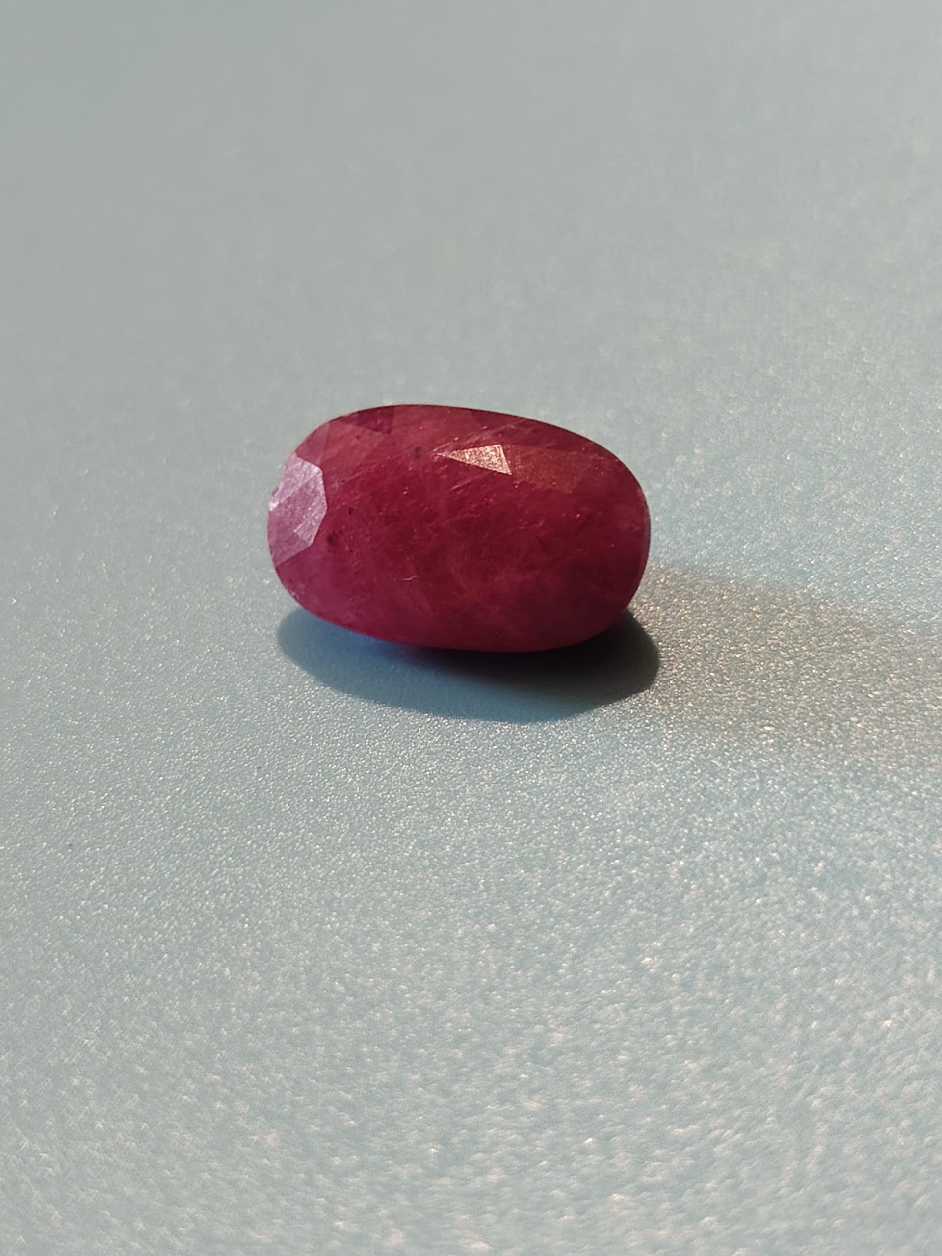 12.15 ct Oval Purplish Red Ruby 16 × 9.7 mm  Unheated Tanzania
