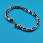 925 Solid Sterling Silver Bali Woven Bracelet - Image 6