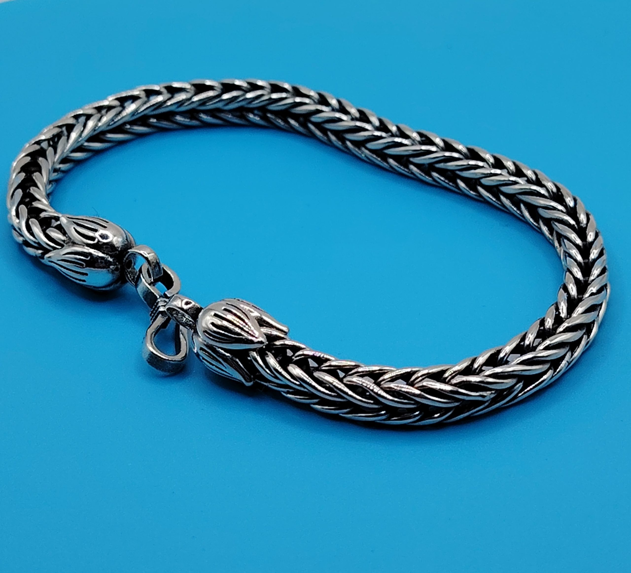 925 Solid Sterling Silver Bali Woven Bracelet