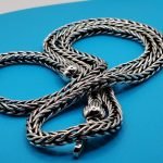 925 Solid Sterling Silver Bali Woven Chain 5x5 mm 23 Inch - Image 2