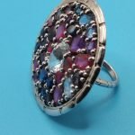 925 Sterling Silver Sapphire & Ruby Ring - Image 7