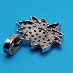 925 Sterling Silver Lotus Pendant with Natural Alexandrites - Image 5