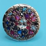 925 Sterling Silver Sapphire & Ruby Ring - Image 6