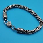 Unique Twisted Woven 925 Sterling Silver Bracelet 7x7 mm