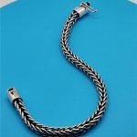 Bali Woven Bracelet 6x6 mm Lock Clasp Sterling Silver - Image 3