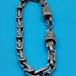 Russian Link Bracelet 7x7 mm 925 Sterling Silver