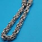 Byzantine Bracelet – 7x7 mm 925 Sterling Silver - Image 2