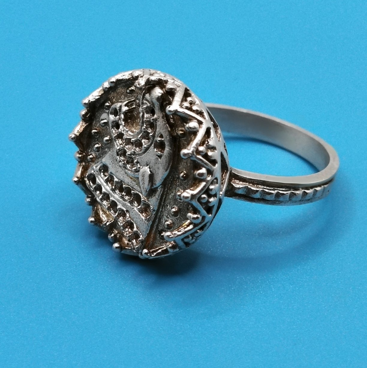 925 Silver Solid Panther Pinky Ring Size 6
