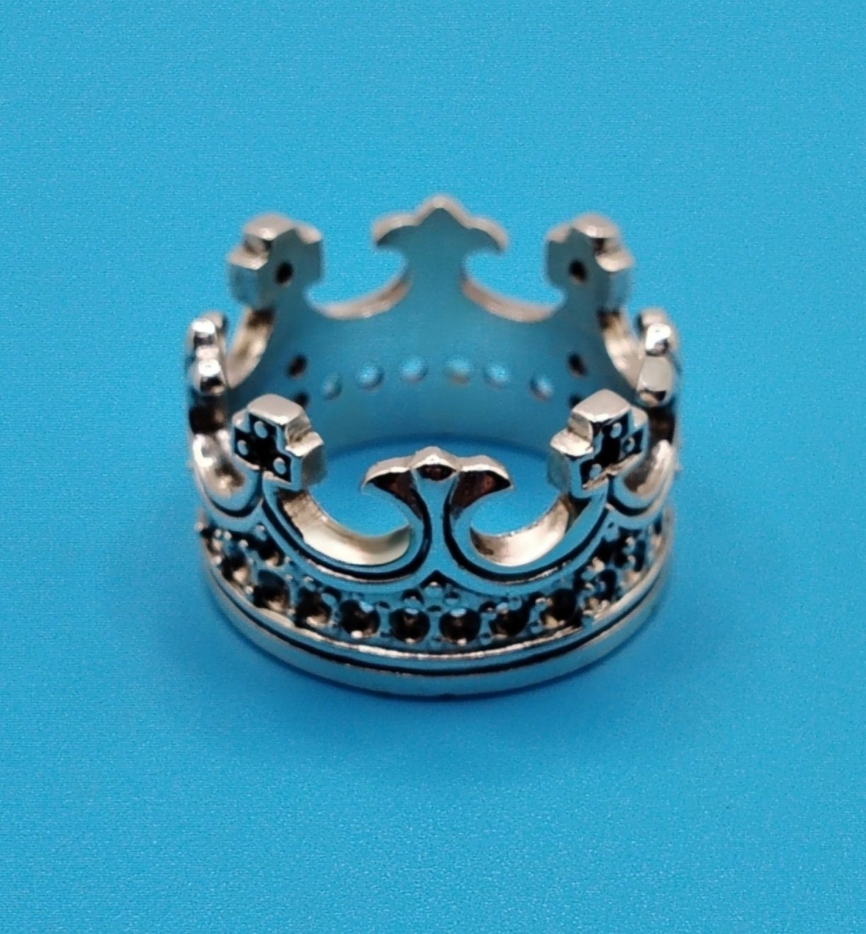 925 Silver Crown Pinky Ring Size 6