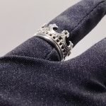 925 Silver Crown Pinky Ring Size 6 - Image 3